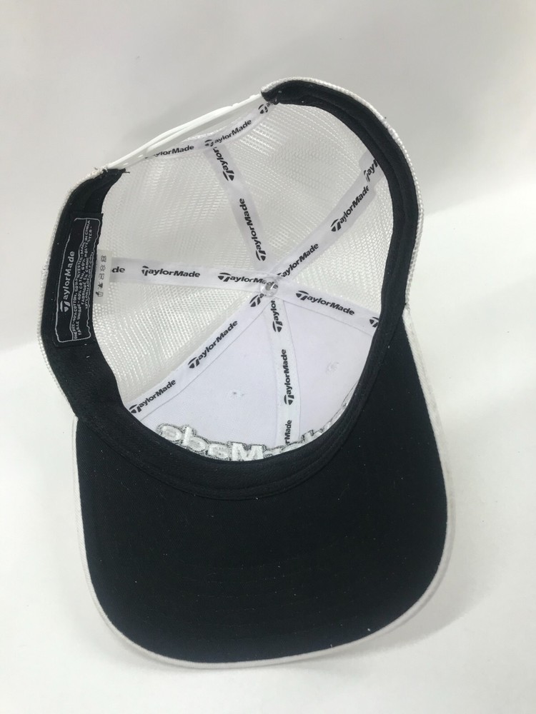 TaylorMade Golf Embroidered White Mesh Hat Cap One Size