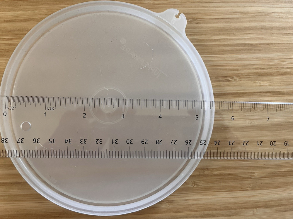 Tupperware  #238 Round 5.25" Diameter Seal, Replacement Lid Sheer With Tab
