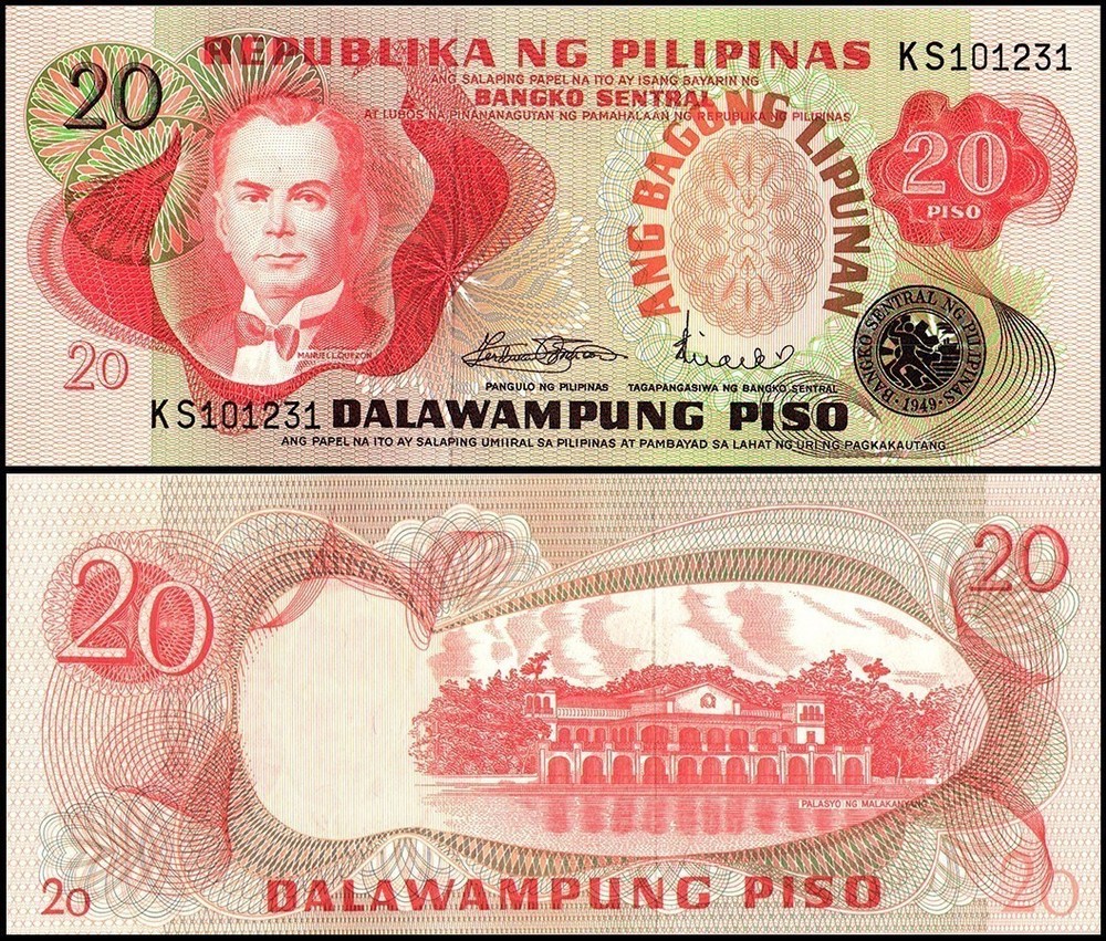 Philippines 20 Piso, 1978 ND, P-162a, UNC