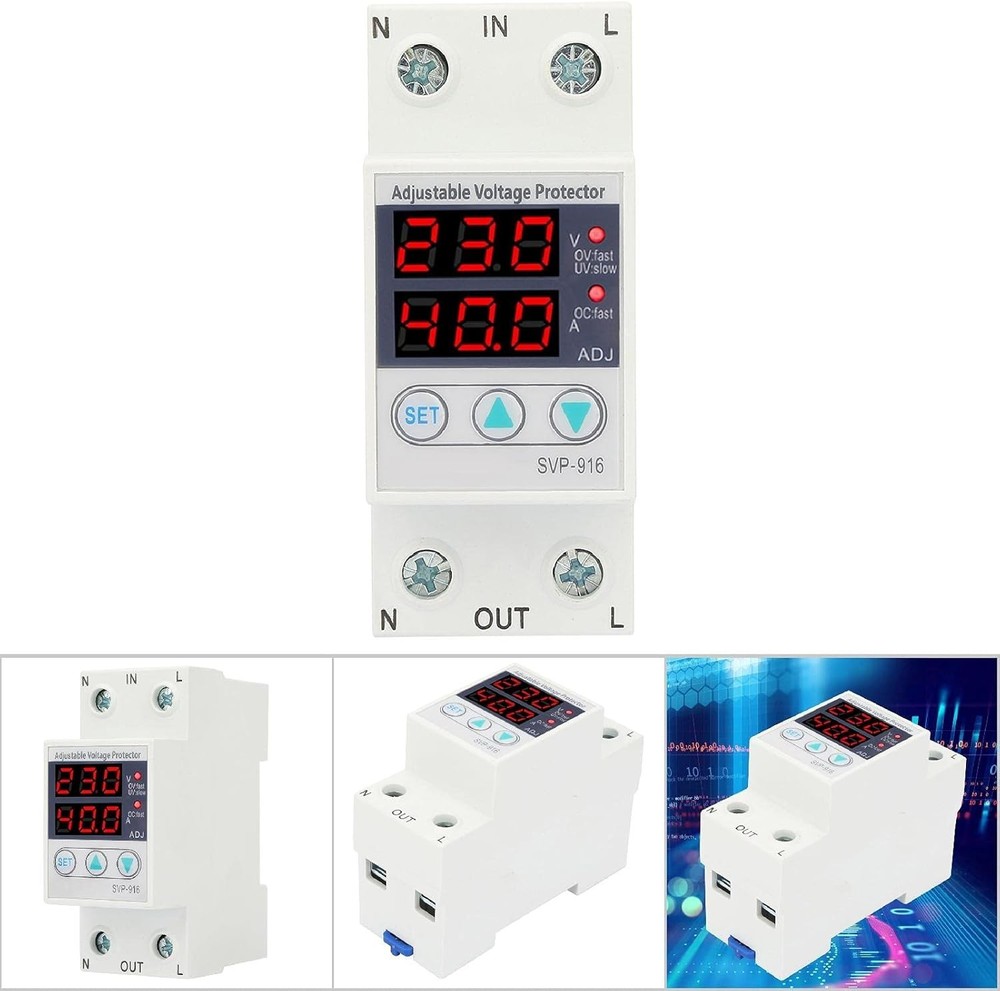 230V AC Current Protector 63A: Intelligent Voltage & Current Safety Device