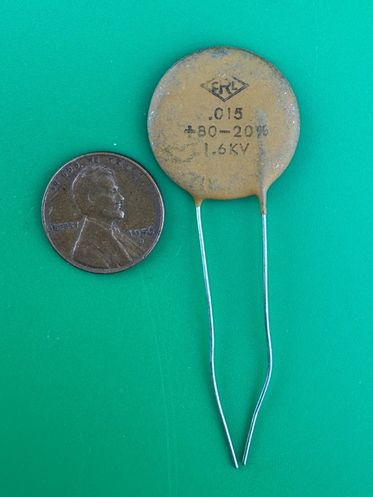 .015uF 1.6KV CERAMIC DISK CAPACITORS ~ CRL~ NOS