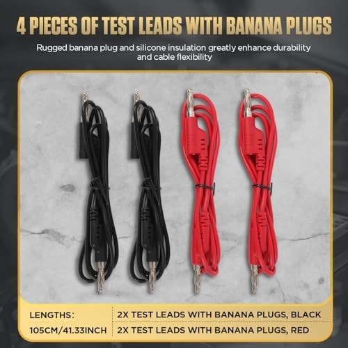 68PCS Multimeter Test Leads Kit - Replaceable Probes, Alligator Clips, Banana Pl