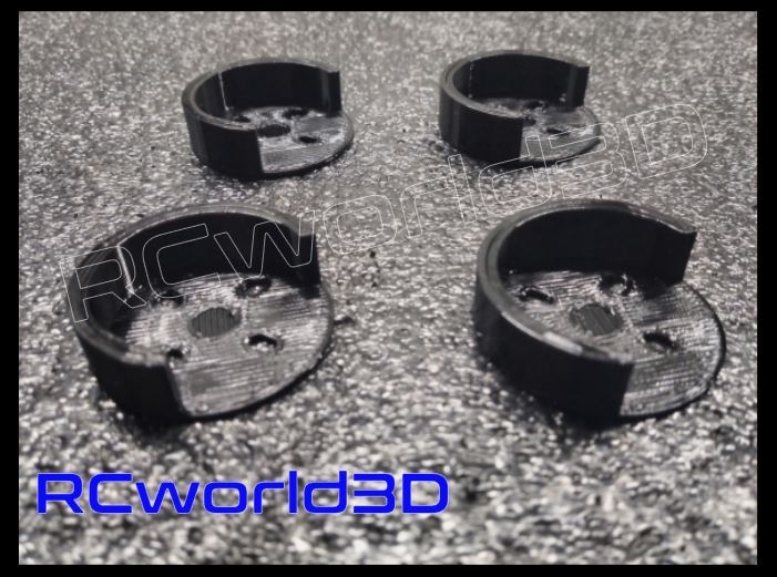 QUADCOPTER BRUSHLESS MOTOR MOUNT/BASE PROTECTOR 4PCS 3D PRINTED SOLID - PLA