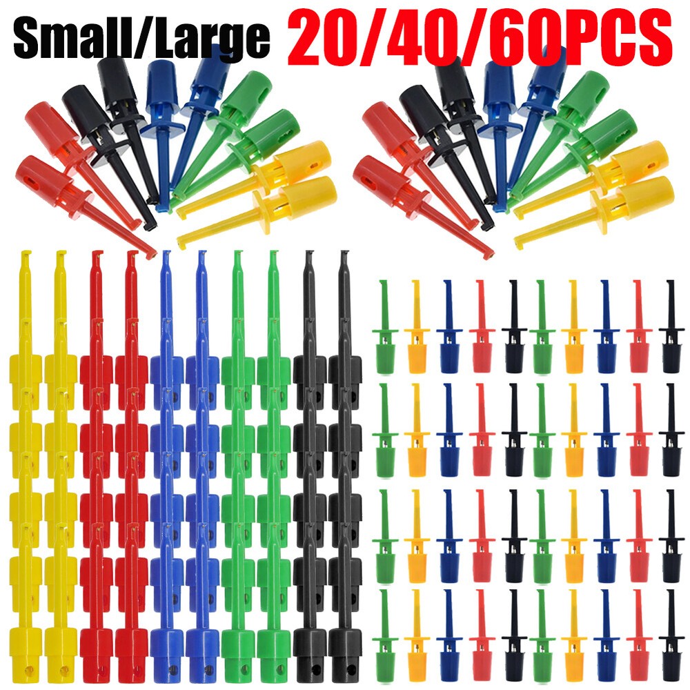 Hook Clip Mini Grabber Test Probe Lead Wire Kit For Multimeter 5Color Test Probe