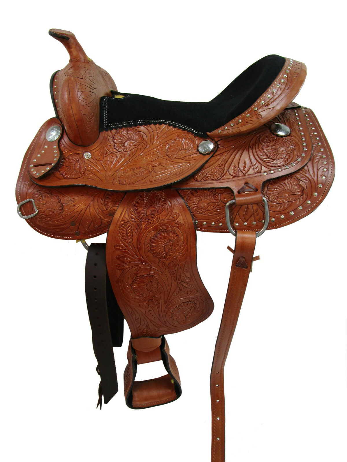 USED WESTERN SADDLE 15 16 17 18 BARREL RACING PLEASURE TRAIL HORSE LEATHER TACK