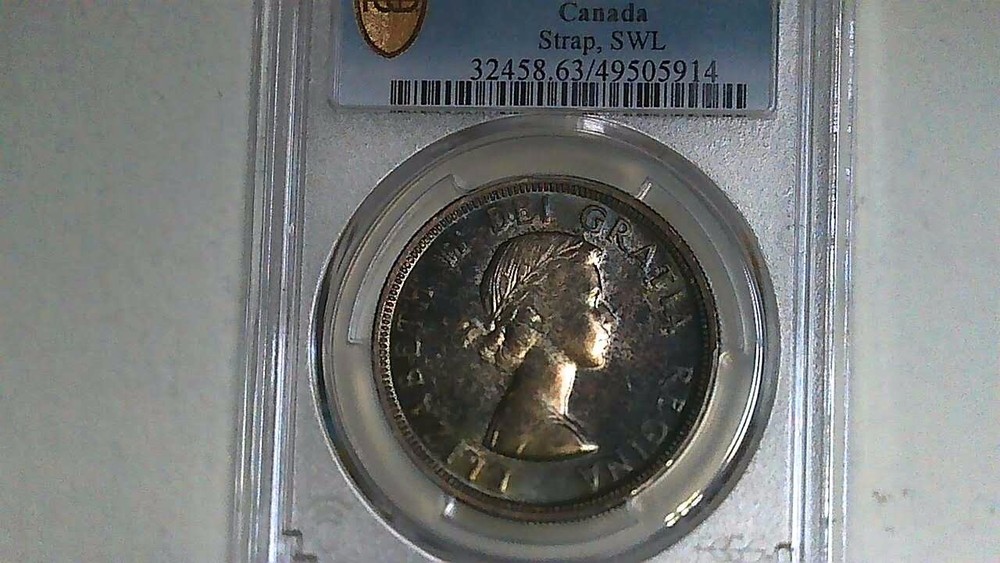 1953 Canada .800 Silver Dollar PCGS MS63 Strap SWL.