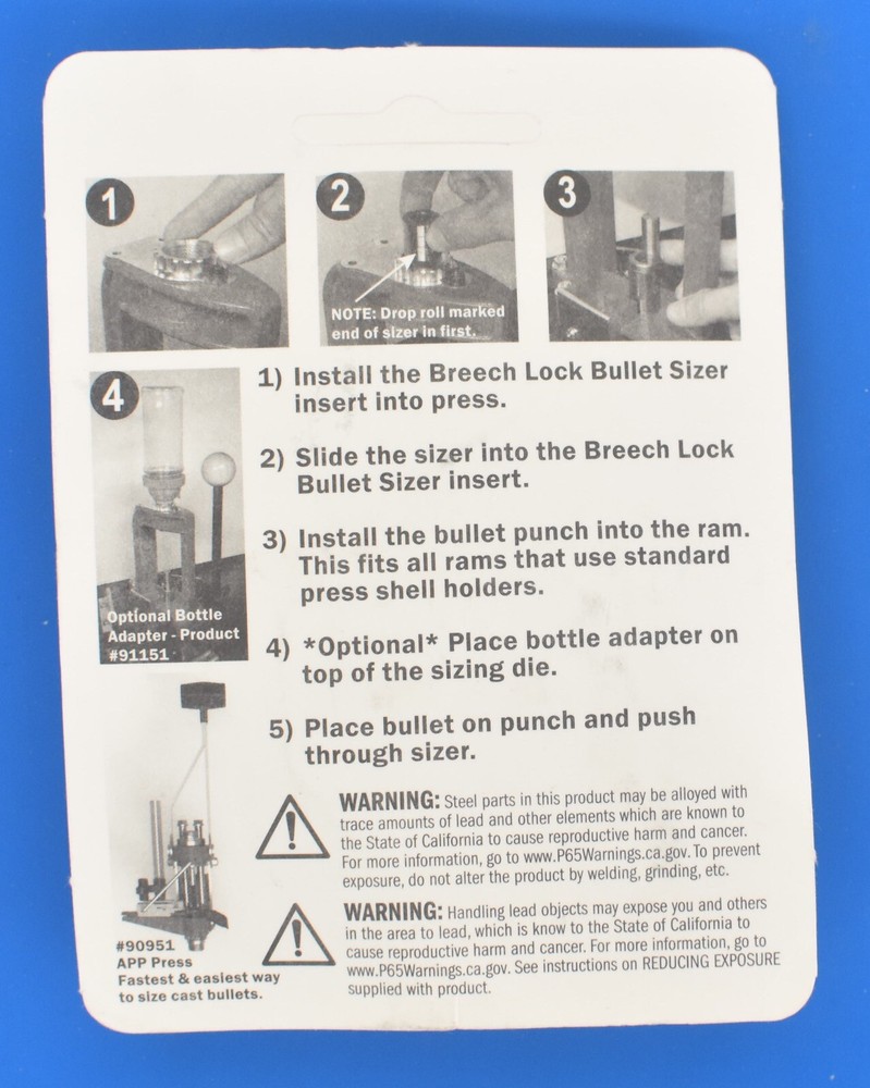 Lee 91523 Bullet Sizer Punch Size .427 Reloading G4