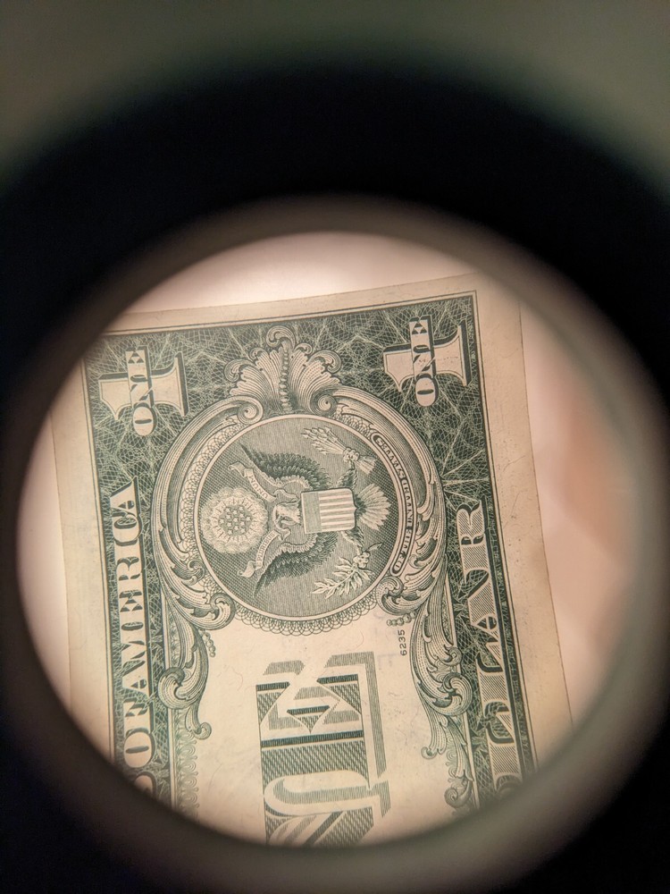 1935E Blue Seal One Dollar Silver Certificate Note Crisp - Off Center