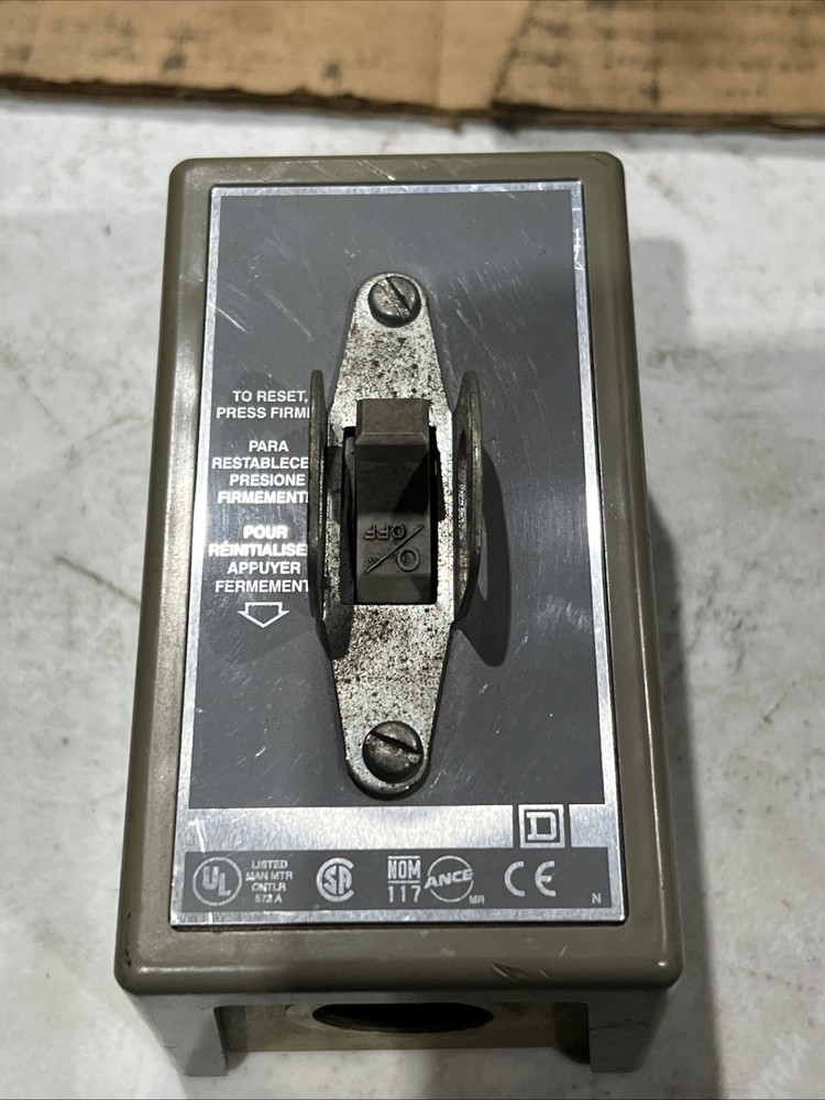 🔥Square D 572A Manual Starter Switch, Used, Free Shipping🇺🇸