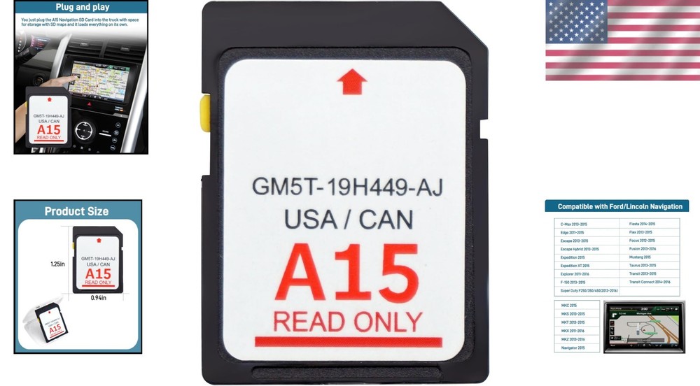 2025 A15 Navigation SD Card Ford/Lincoln Sync USA Canada Latest Version