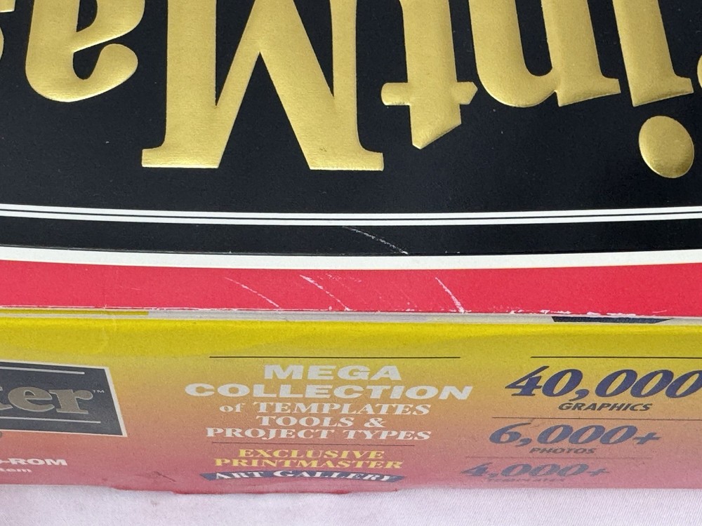 Printmaster Gold Deluxe PC Big Box CD Win 95 Templates Tools Project Types 1997