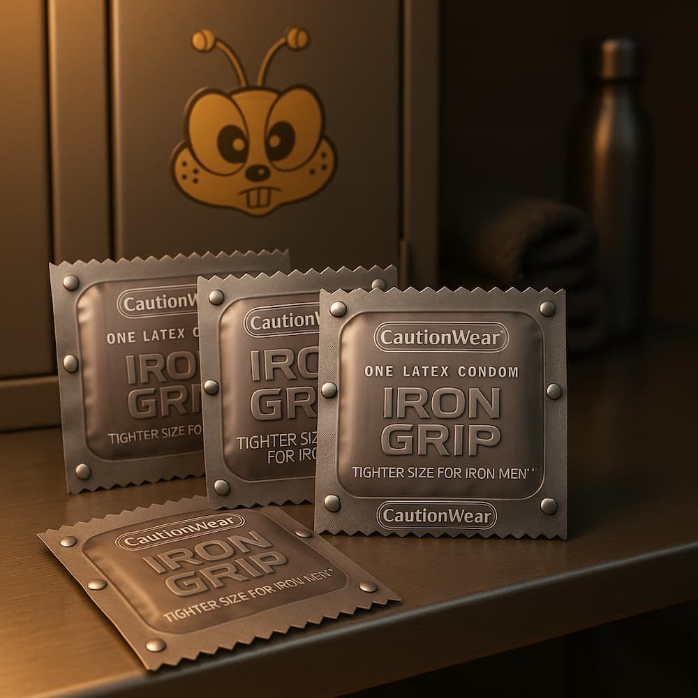 Caution Wear IRON GRIP Condom🍯Small Men's Latex Lubricated Ultra Thin Snug Grip