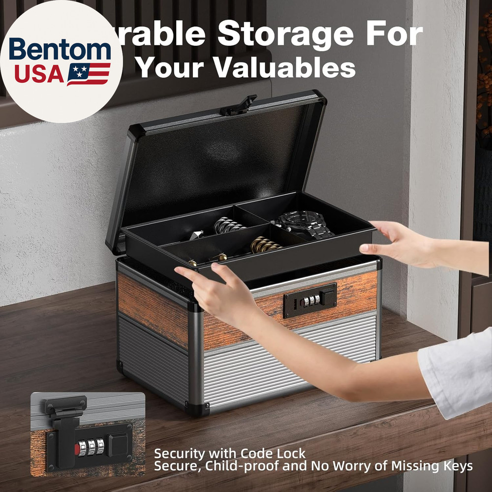 Security Lock Box with Code Medicine Lock Box for Personal Items (Size Small 10I