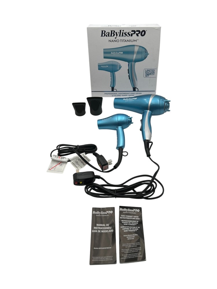 BaBylissPRO Professional Lightweight Ionic Dryer & Folding Travel Dryer Prepack