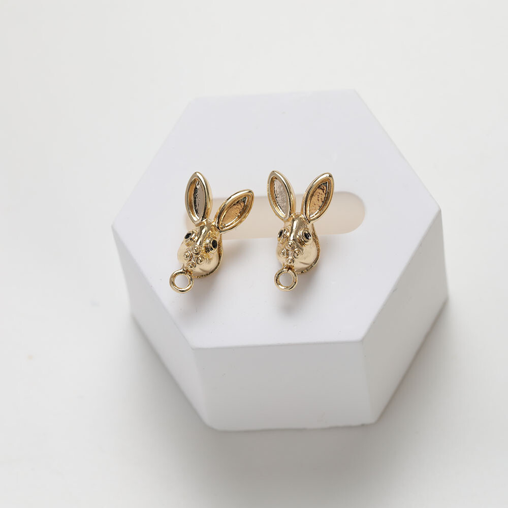 6pcs Rabbit Head Earring,Rabbit Stud Earring,Bunny Stud,Rabbit Earring Posts