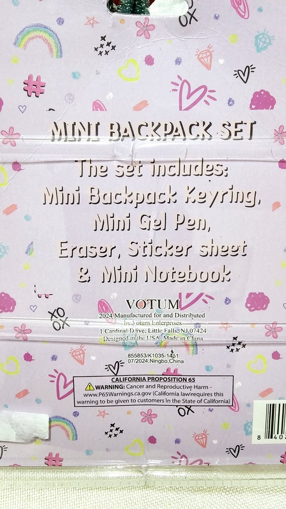 Mini Backpack Set Kids Gift Toys