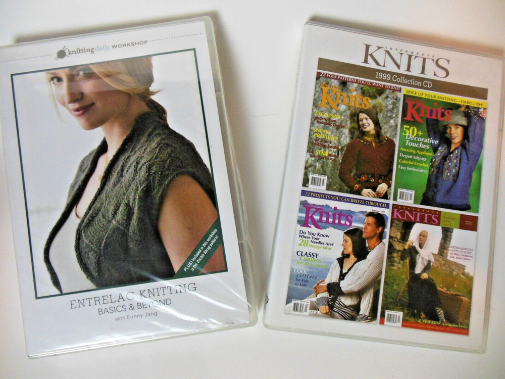 DVD Entrelac Knitting Basics and Beyond & CD Interweave Knits Magazine 1999