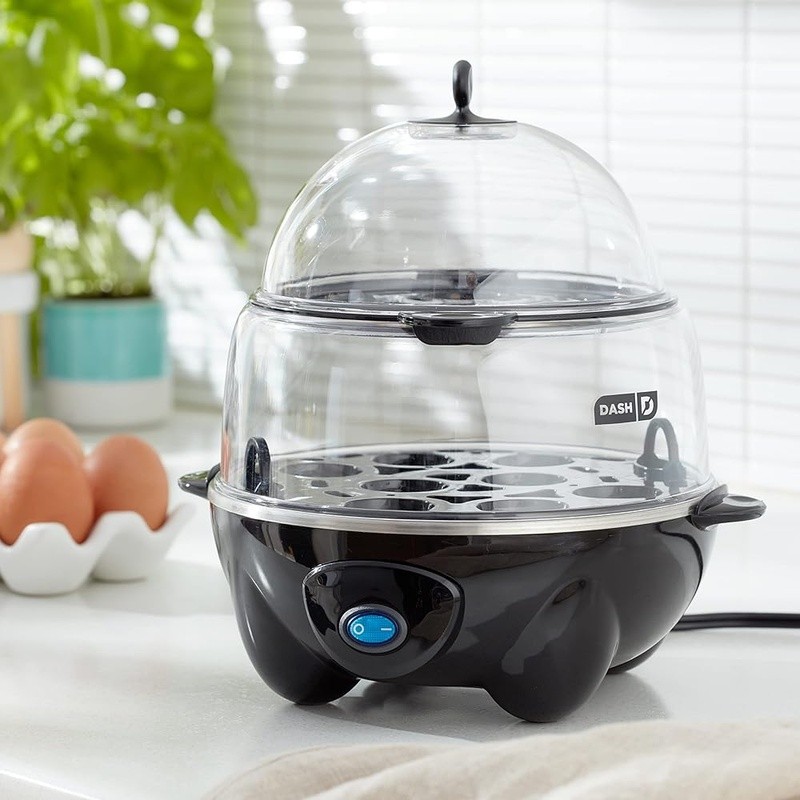 Rapid Egg Cooker 12 Eggs Auto Shut Off Steamer Perfect Eggs Versatile Appliance