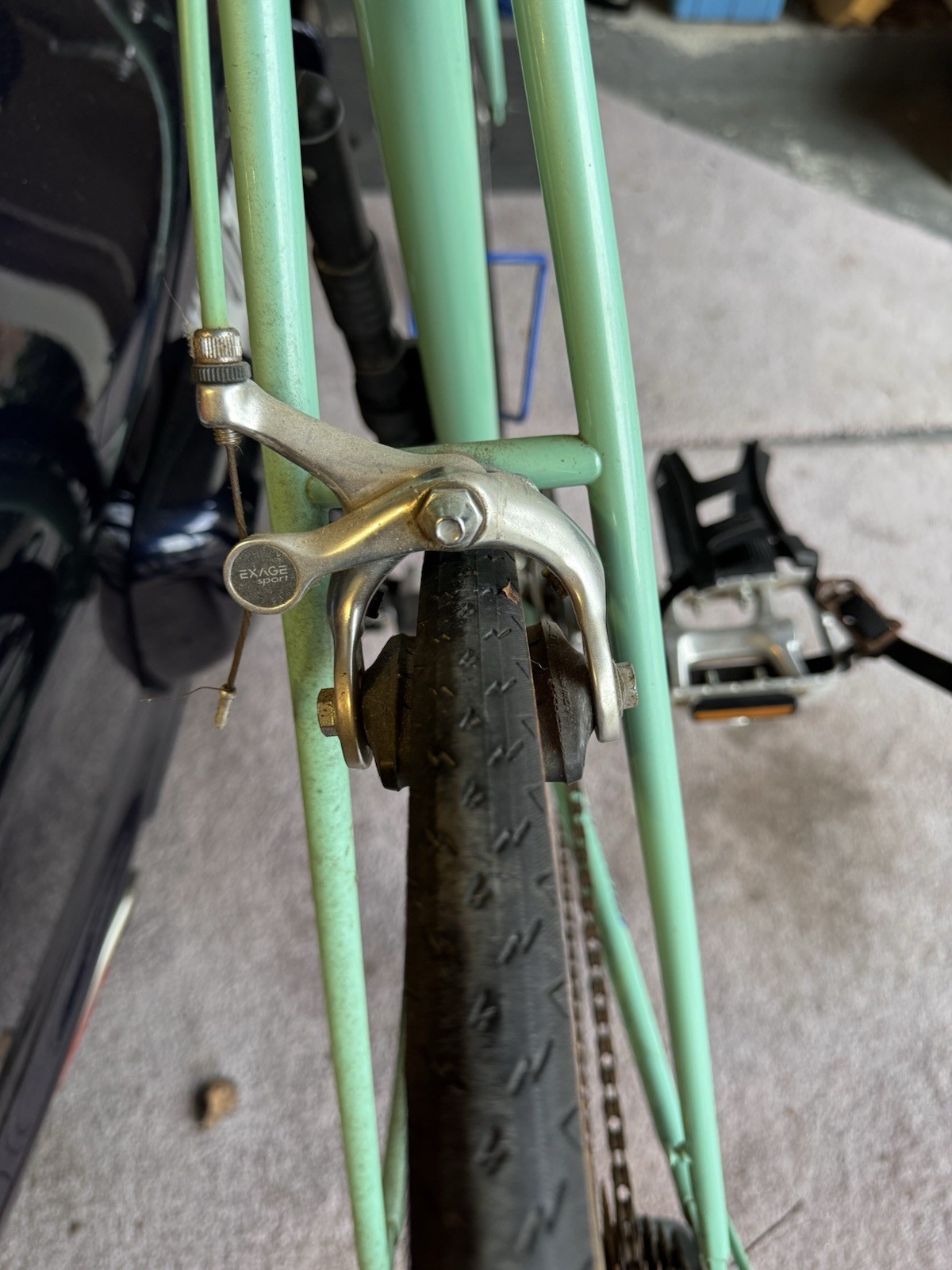 Bianchi Sport SX Vintage Racing Bike Celeste Green Steel Frame 700C Wheels