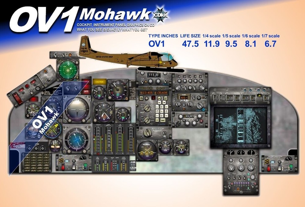 OV1 MOHAWK  COCKPIT instrument panel CDkit