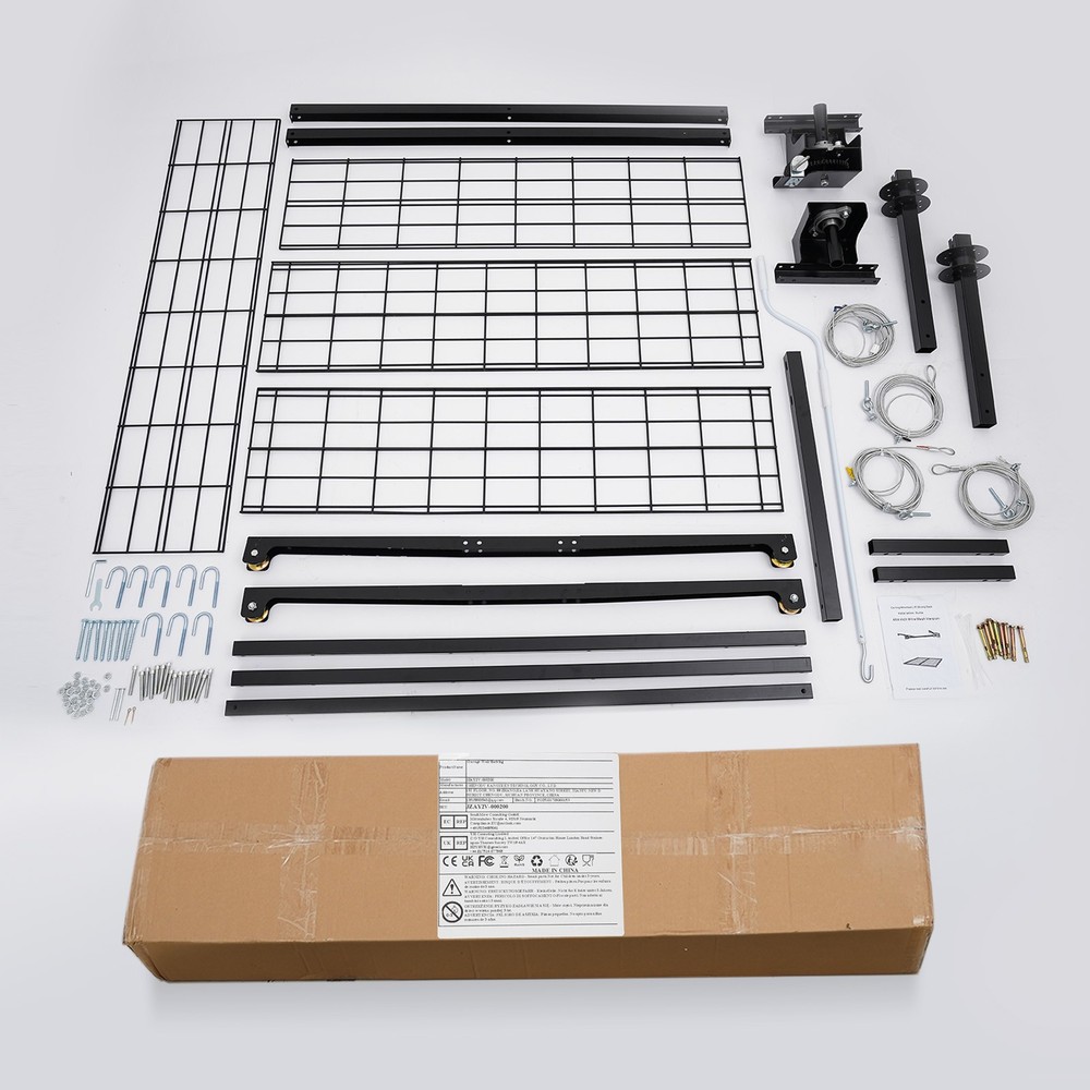 Overhead Garage Lifting Storage Rack, Garage Storage Rack, Adjustable Height Gar