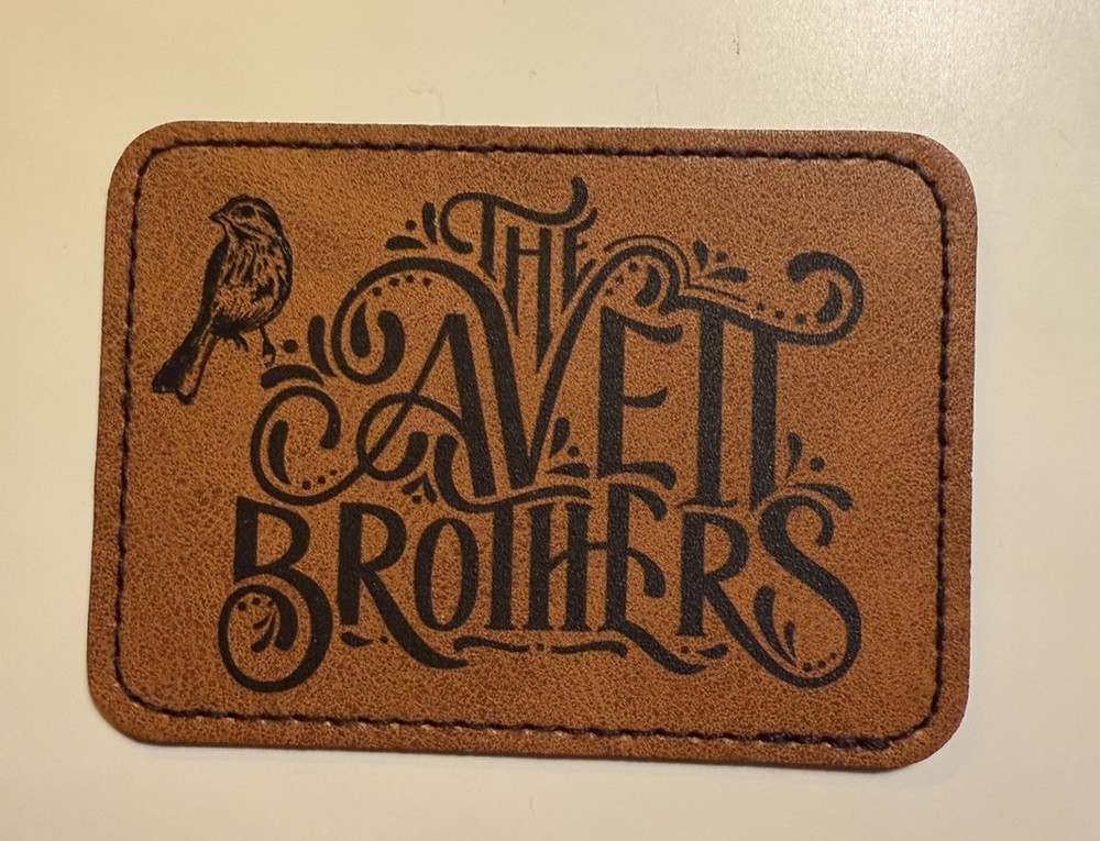 The Avett Brothers Iron on Leather Patch 3.5”x2.5” Custom