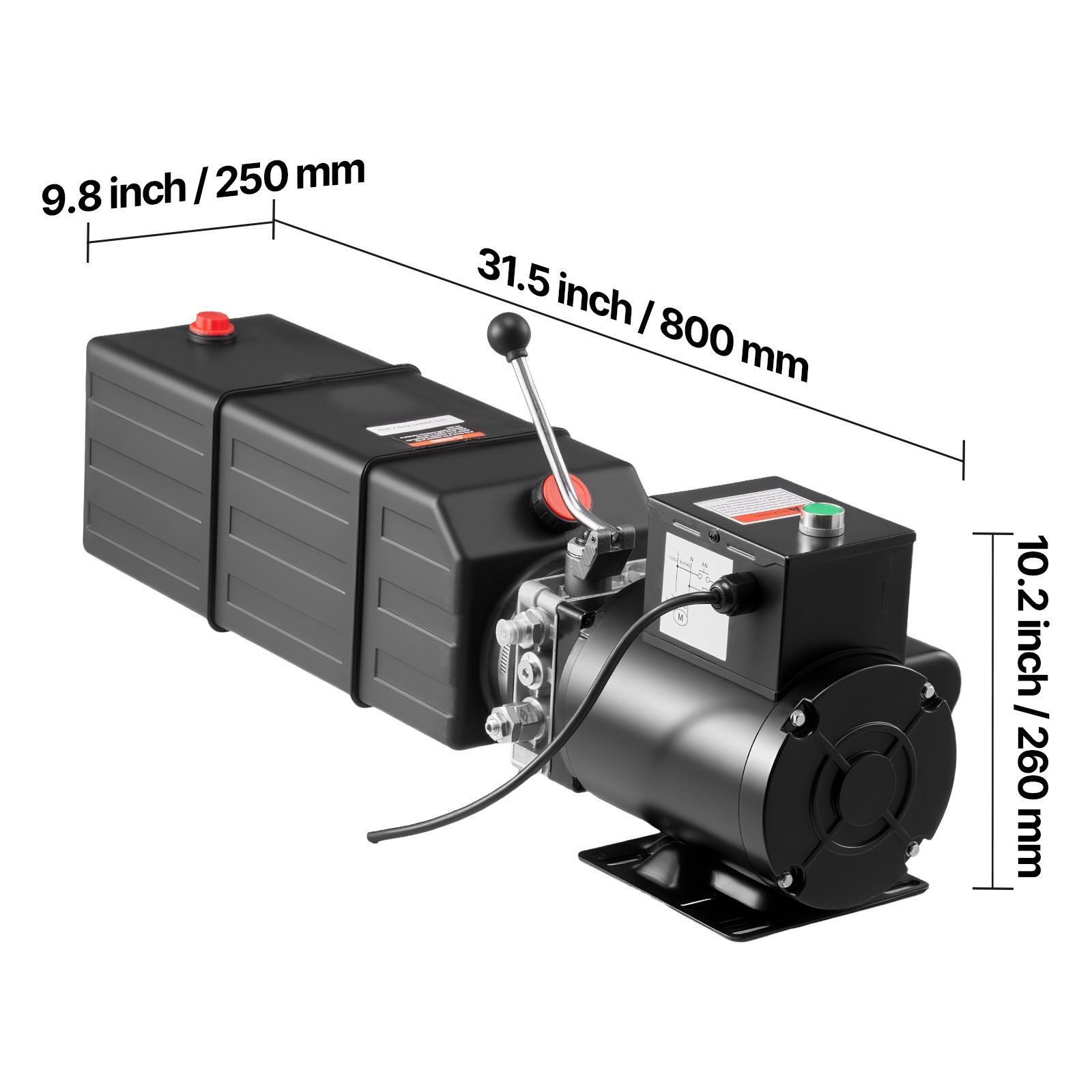 Uimoso Hydraulic Power Unit 15 Quart Single AC 220-240V for 2/4 Post Lift Pump