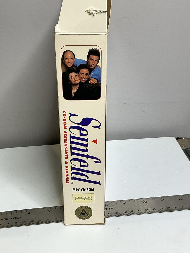 Vintage Seinfeld CD-ROM Box Only Display Windows PC Big Box