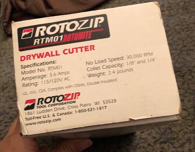 Rotozip RTM01 Rotomite Original Drywall Cutter New!