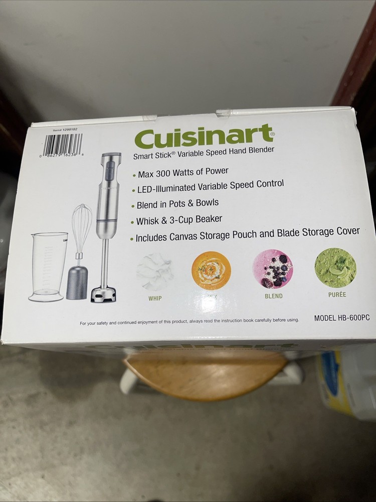 Cuisinart Smart Stick Variable Speed Hand Blender Food Processor HB-900pc NEW
