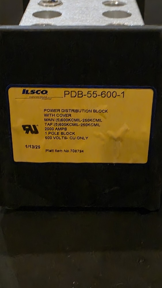 Ilsco PDB-55-600-1 Power Distribution Block SEE ITEM DESCRIPTION