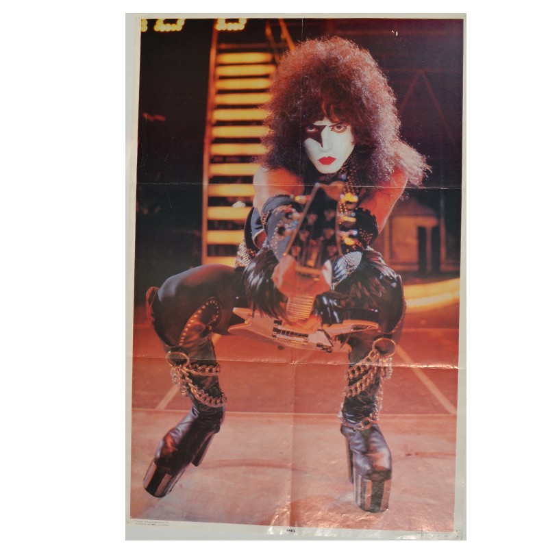 Kiss Poster Paul Stanley Alive II 1977 C&C Sales 22x34 Ships Free In USA