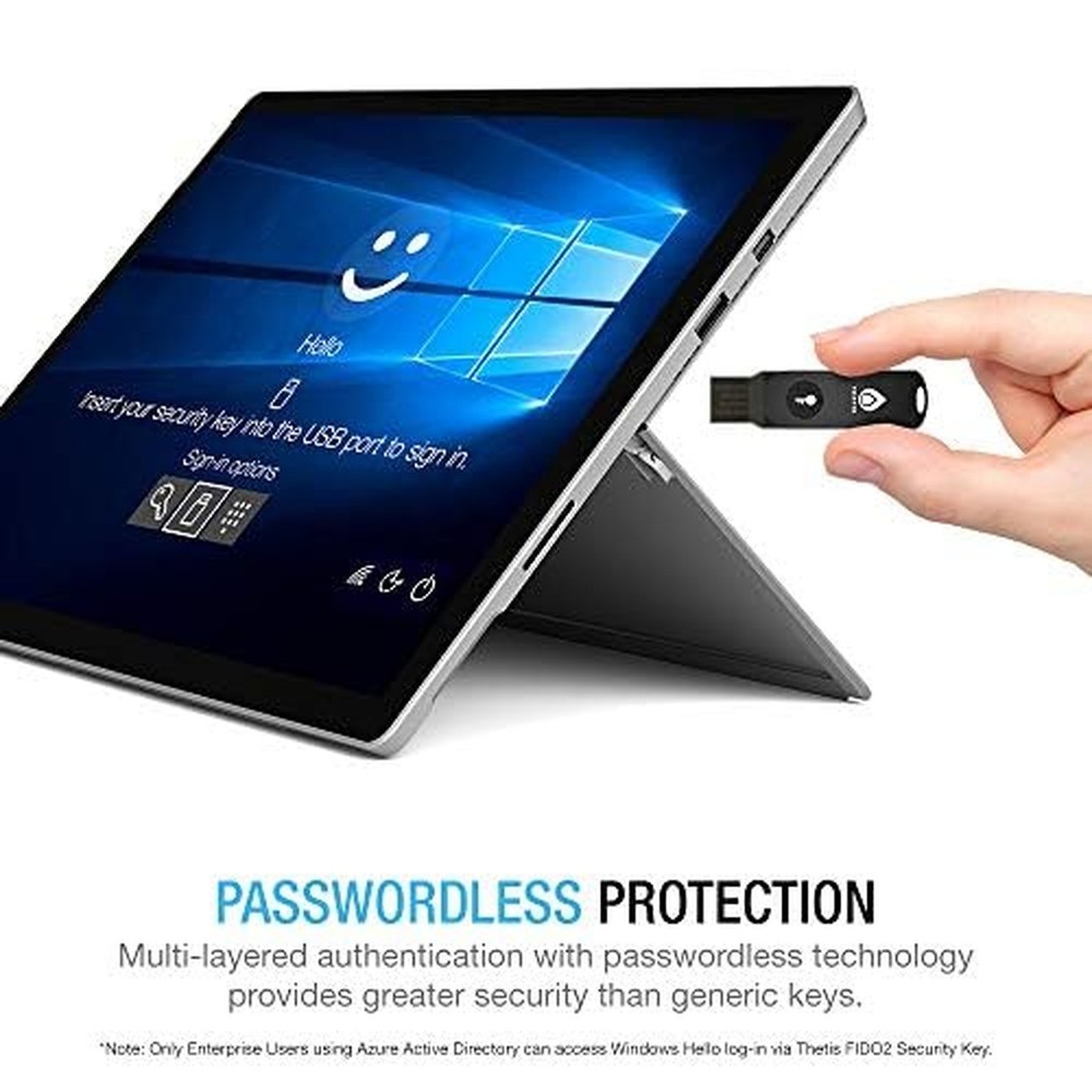 Thetis Security Key - U2F and FIDO2, USB A, Two Factor Authenticator with Blu...