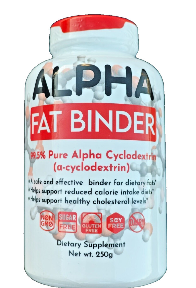 Pure Alpha Cyclodextrin: Fat Binding Complex. Weight Mngmt 250g. 60 day supply!