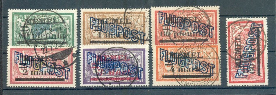 Memel 40/46 Flugpostsatz Postmarked (72600