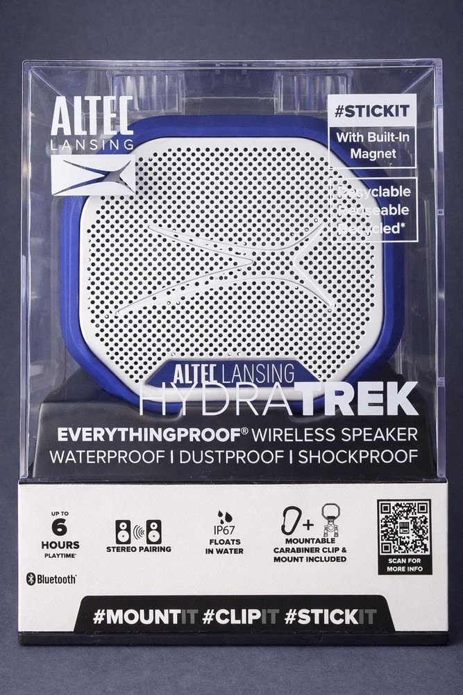 Altec Lansing HydraTrek Bluetooth Speaker IP67 Waterproof Everythingproof
