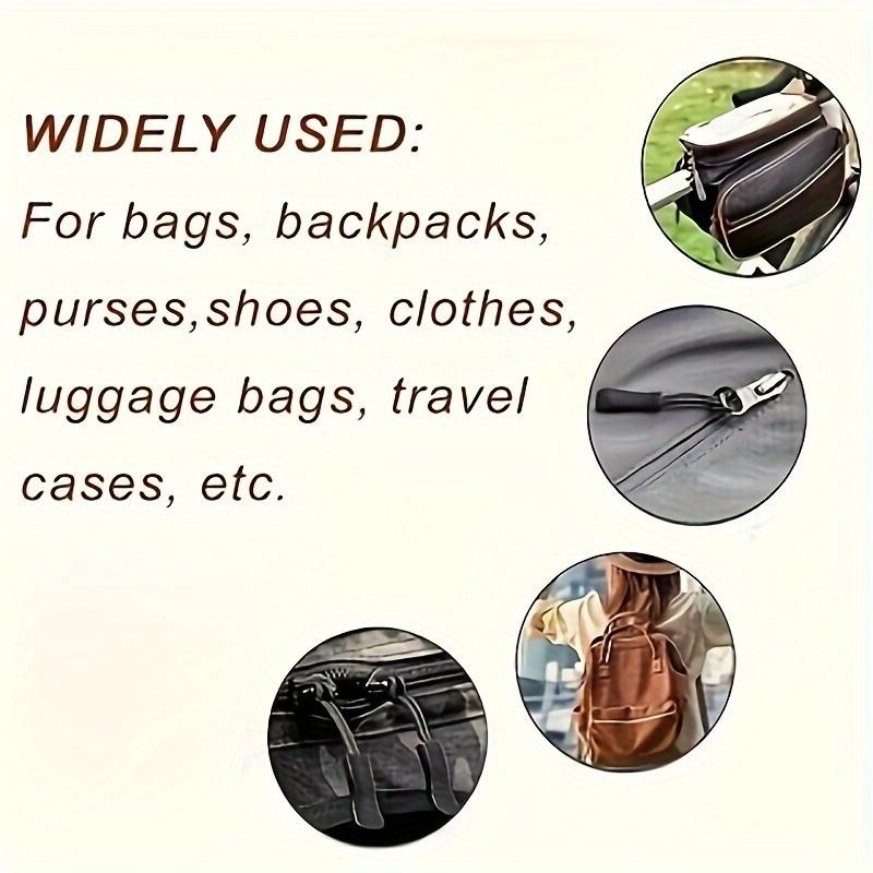 10 Black Plastic Zipper Puller, Durable Pvc Zipper Puller, Suitable for Bags, Ba