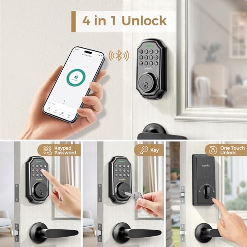 ARPHA KEYLESS ENTRY DOOR LOCK HANDLE SET BLUETOOTH SMART LOCK - Scratch & Dent