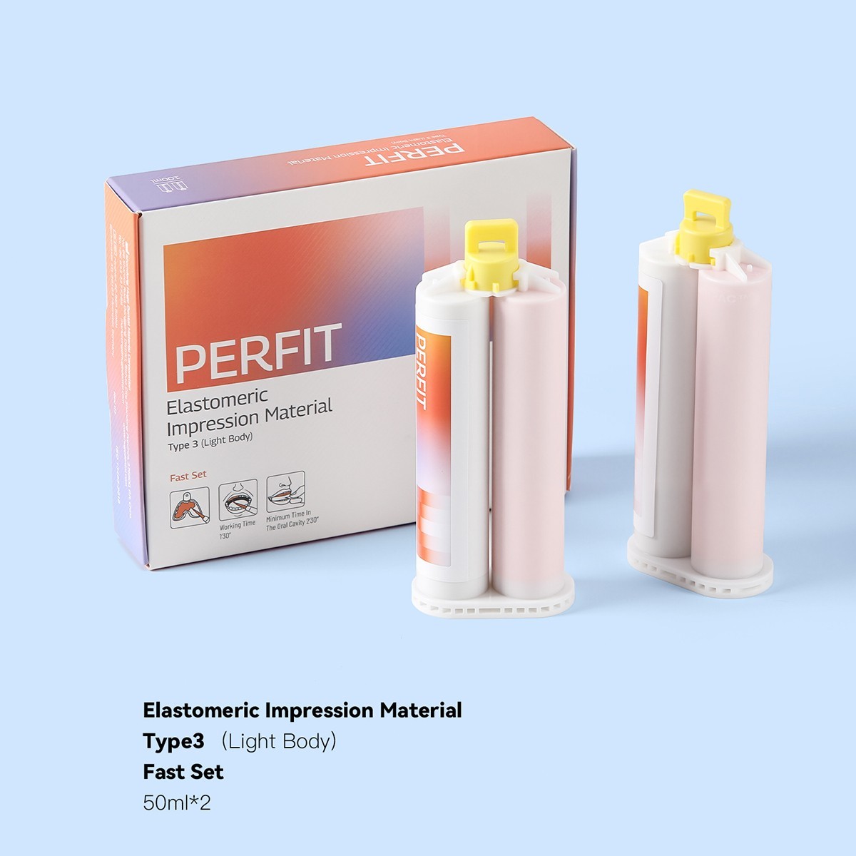 Material de impresión dental masilla de silicona pesado/ligero/rápido/normal