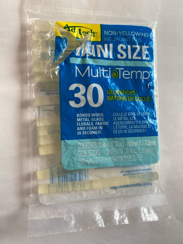 Ad Tech Multi-Temp Mini GlueSticks ( 13 sticks ) size ( 28"X4") glue Open bag