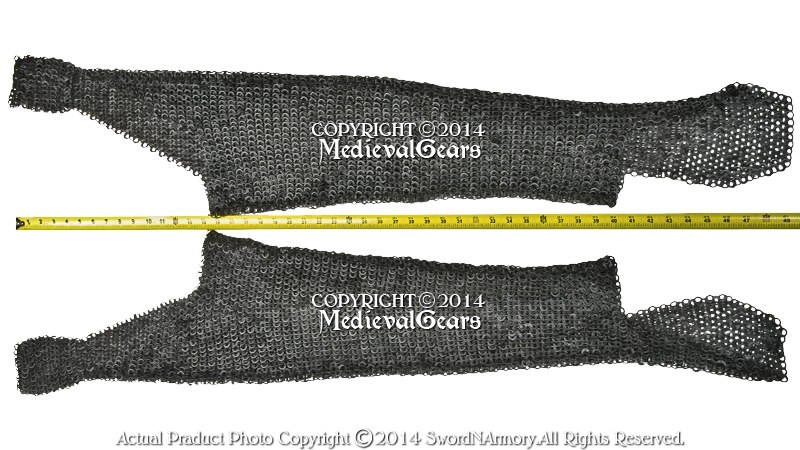 Functional Medieval Chainmail Legging Pair Flat Ring Wedge Riveted Alt SCA LARP