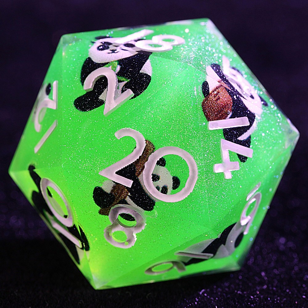9 Polyhedral Resin Sets Dice D&D Bamboo Prison Fluff for Dungeons Dragons RPG