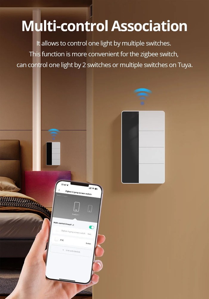 ZigBee Custom Display Name Smart Push Light Switch/AU SAA RCM/Apple Alexa Google