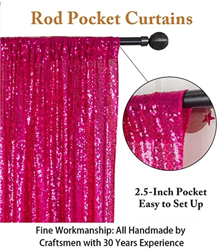 Sequin Backdrop - (48inx72in) for 4FTx6FT Fuchsia