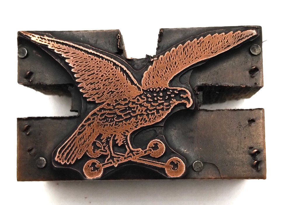 Printing Letterpress Printers Block Eagle or Hawk