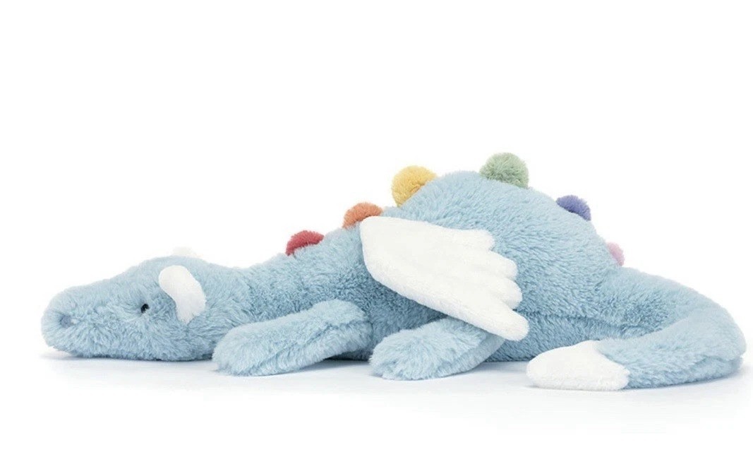 Sky Dragon Large Blue Plush Stuffed Animal NWT w/ Dust Bag Jellycat Inspired