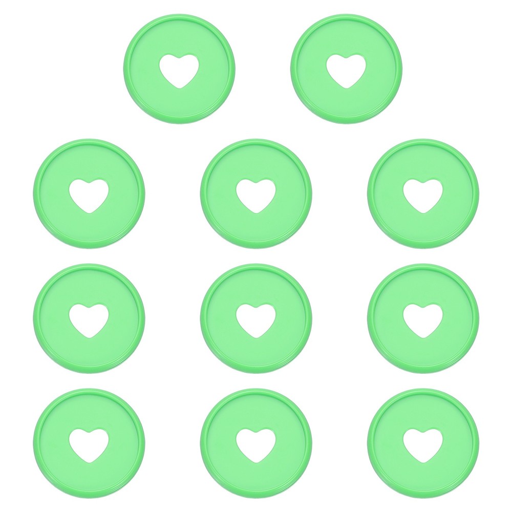 28mm Plastic Book Binding Discs, 11 Pack Expansion Discs Heart, Green