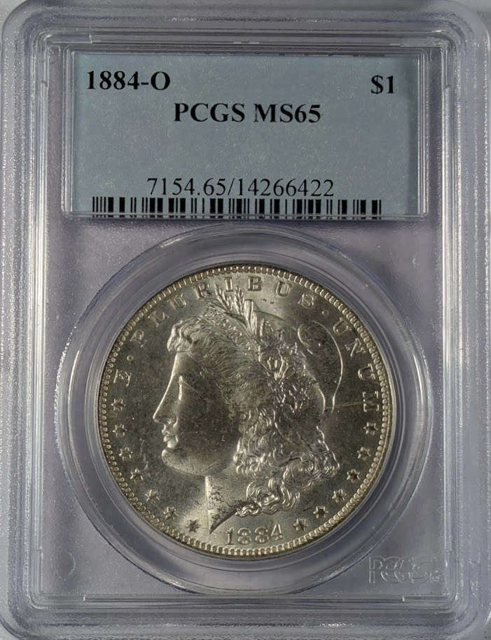 1884 O Morgan Silver Dollar PCGS MS-65