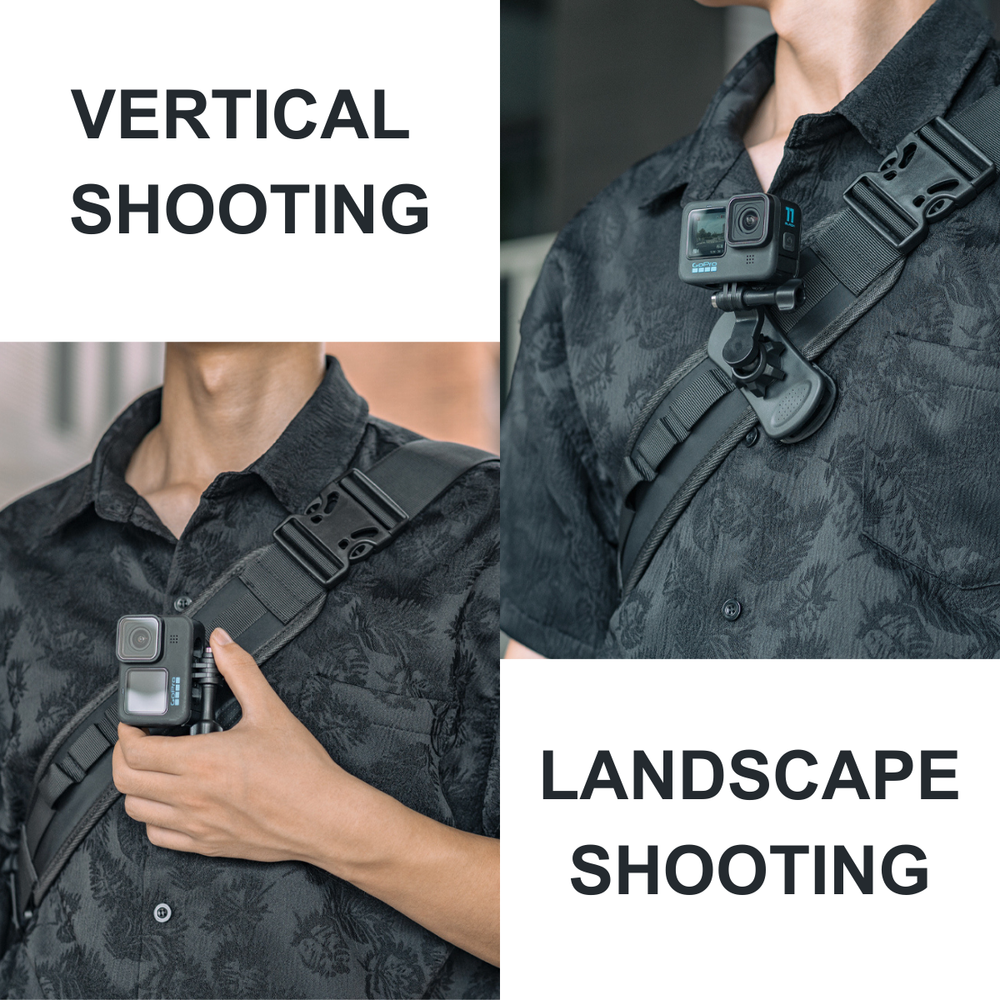 Universal Backpack Shoulder Strap Mount Clip For Gopro , DJI Osmo Action