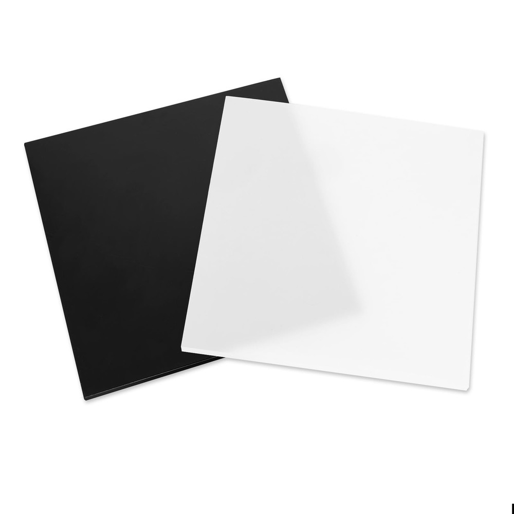 3 Pack HDPE Plastic Sheets 12” x 12"3mm1/8" Thick High Density Polyethylene B...
